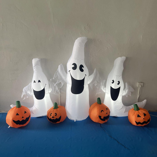 Calabaza Inflable De Halloween Decorativa Terrible Lámpara