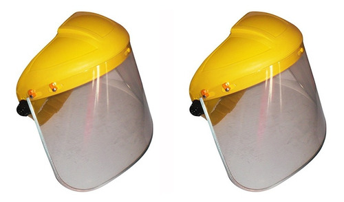 Protector Facial Acrilico Casco Media Luna - Pack X 2 Unidad