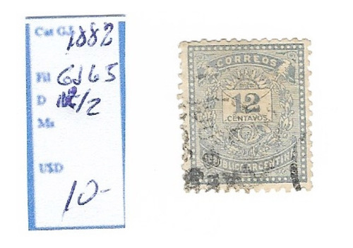 Lt1588. Estampilla De Una Carta. El Gj63 De 1882