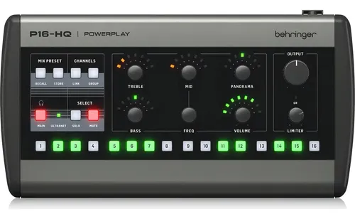 Behringer P16-M キューボックス　本箱、付属品あり Mixer De Monitoramento Behringer P16-hq C/ 16 Canais | Frete grátis