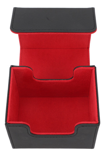 Caja De Cubierta De Tarjetas De Cuero Sintético Con Tapa