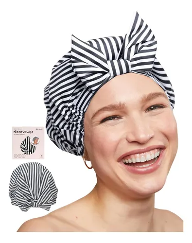 Par de gorro de ducha Kitsch Luxury, impermeable y reutilizable