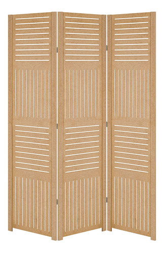 3 Biombo Divisória Folha Horizontal Vertical Madeira Mdf 