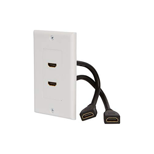 Placa De Pared Hdmi | Certificada Ul, Dos Puertos De Sa...