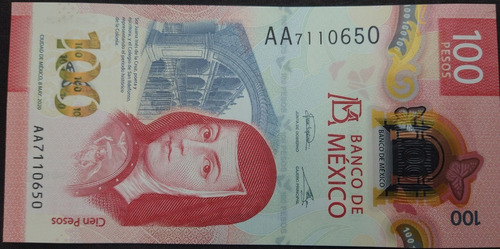 Billete De 100 Pesos - Sor Juana Serie Aa