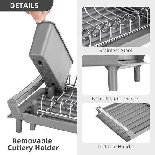 Escurridor De Platos De Acero Inoxidable Extensible