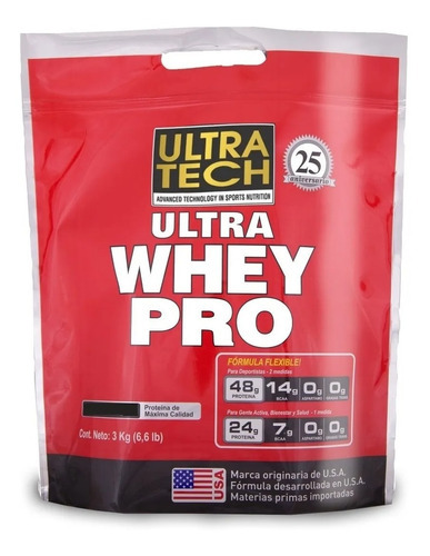 Ultra Whey Pro 3kg  Ultra Tech - Proteína De Suero Sabor Vainilla