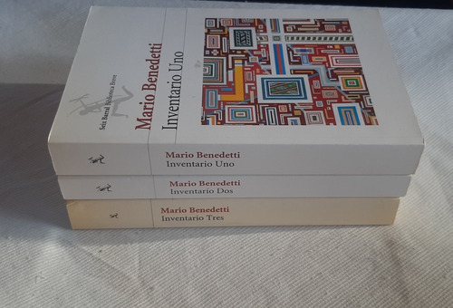 Imagen 3 de 4 de Inventario Uno Dos Tres Mario Benedetti Seix Barral 3 Tomos
