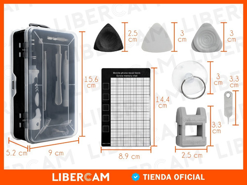 Imagen 4 de 10 de Kit Destornillador Telefono Celular iPhone Samsung Tablet Pc