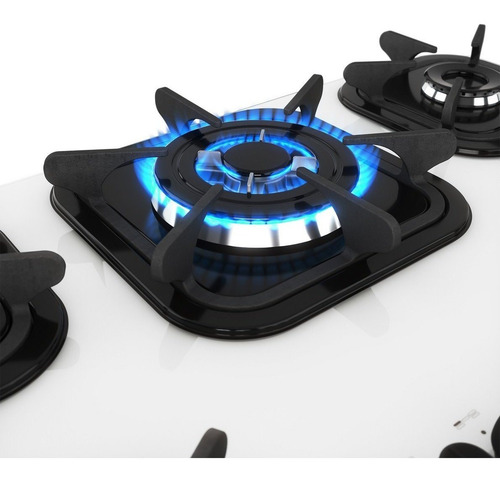 Fogão Cooktop 5 Bocas Mueller Tripla Chama Gás Branco 127/220V