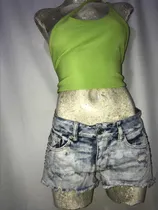 Comprar Sexy Short Mezclilla American Eagle Con Estoperoles Y Rotos