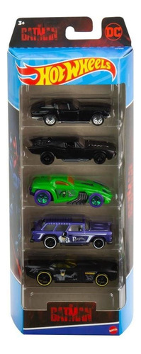 Paquete básico de Hot Wheels con 5 coches de Batman - Mattel