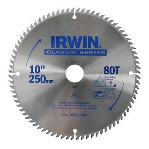 Disco Sierra Circular Irwin 10x80 Dientes Tugsteno 15187