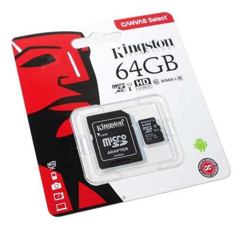 Tarjeta De Memoria Micro Sd 64 Gb Kingston Class 10