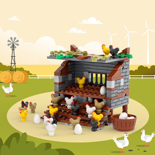 Pipart Juego De Bloques Para Construir Gallinero Modular