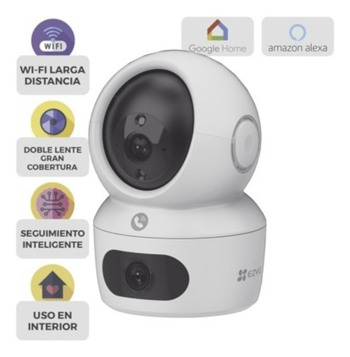 Kit Mextec Ezviz H7c 3 Pzas Cámara Pt Doble Lente / 4 Megapíxel / Wi-fi / Ia Detección Humana / Visión Nocturna A Color / Audio Bidireccional