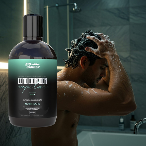 Shampoo + Condicionador Capilar Big Barber Kit Com 4 Unidade
