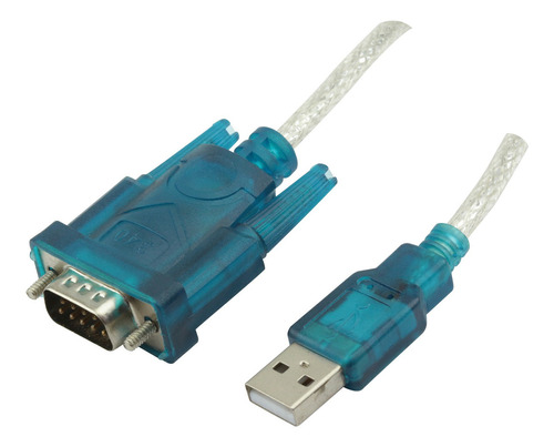 Cabo Conversor Porta Serial Rs232 Usb Azul Vga Macho 70cm