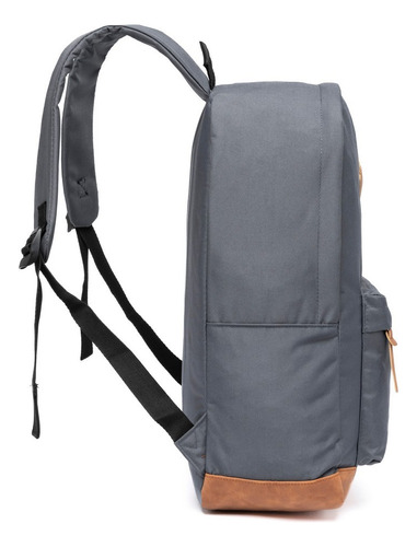 Mochila Polo One Urbana Moda Casual Reforçada Cor Cinza Desenho Do Tecido Lisa