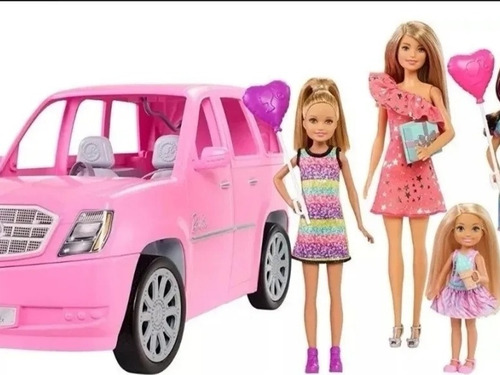 Imagen 6 de 8 de Barbie Limosina Con Hermanas 4 Muñecas