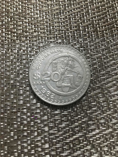 Moneda Antigua $20 Cultura Maya 1982