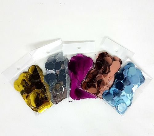 Confetis Circulo Metalizado Varios Colores 10 Grms