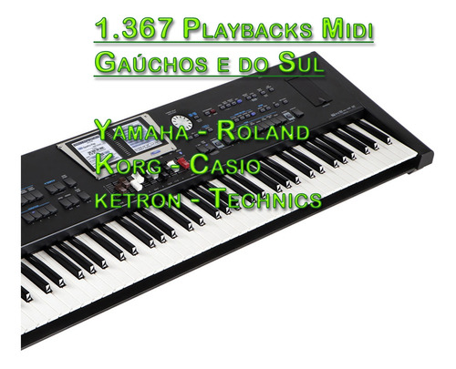 1.367 Playbacks Midi Gaúchos De Artistas E Bandas