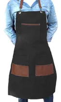 Comprar Mandil Delantal Bartender Parrillero Mesero Tela Negro