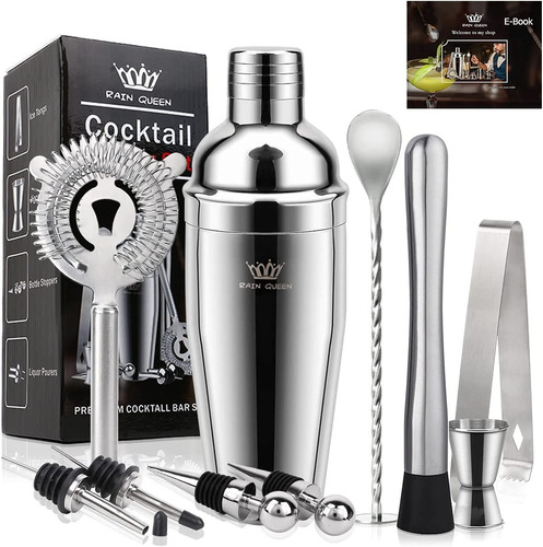 Set Bartender Coctelera De 24oz Kit De 10 Piezas 