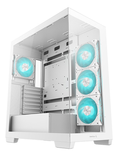 Case Deepcool Cg530 4f Wh, V/templado Argb Color Blanco
