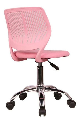 Cadeira Secretaria Kids Pelegrin Pel-3300 Tela Mesh Rosa