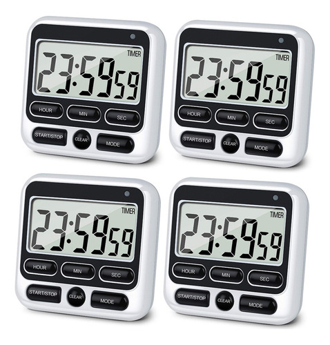 Temporizador De Cocina Con Pantalla Lcd Digital, Alarma Magn