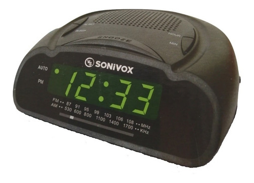 Radio Reloj Despertador Digital Sonivox Lcd Alarma Am/fm 9v