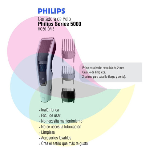 Cortadora De Pelo Philips Series 5000 Hc5610/15
