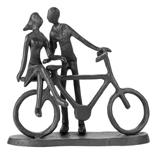 Hanyibao Estatua De Figura De Pareja De Bicicleta Escultura