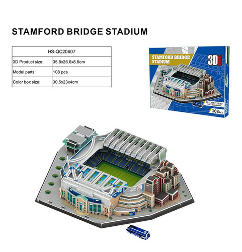 Rompecabezas 3d Estadio Stamford Bridge Chelsea Fútbol