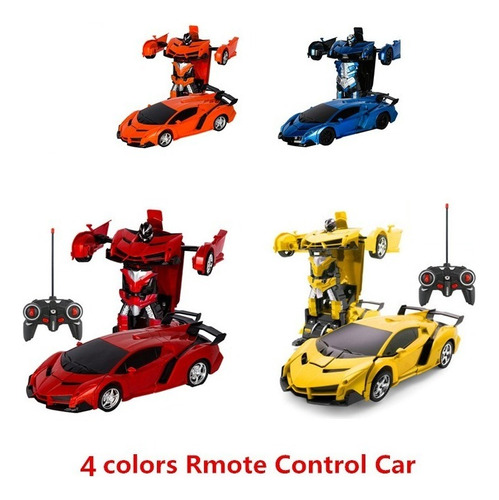 2 En 1 Eléctrico Rc Coche Transformación Robots Niños Juguet