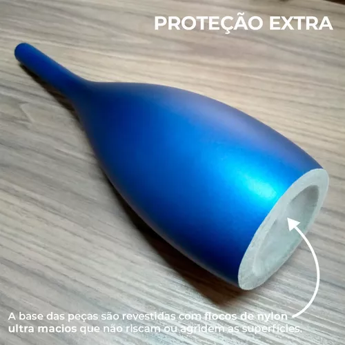 Peça Xadrez Rei Azul Ceramica - Import Móveis
