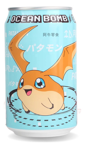 Refrigerante Digimon Patamon Sabor Limão Ocean Bomb 330ml