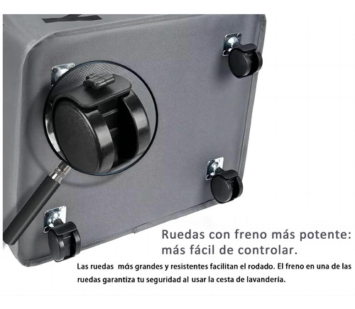 Cesta De Lavandería Delgada Con Ruedas, Cesta Plegable Ropa