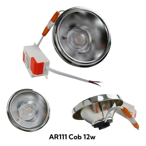Lampada Led Ar111 Cob 12w Branco Quente, Frio E Neutro