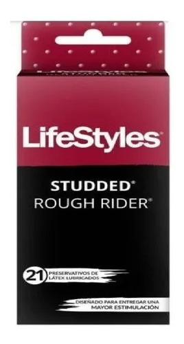 Preservativos Lifestyles Studded Rough Rider 21 Condones Fl