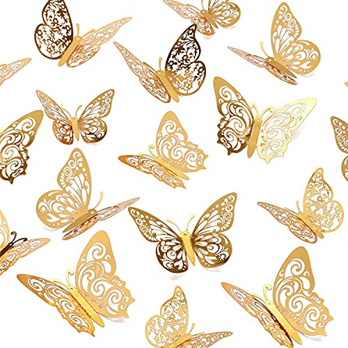 72 Mariposa Pegatinas Decoración 3 Tamaños Fiesta 3d Estilos