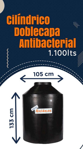 Tanque De Agua Doble Capa Antibacterial 1100 Litros Ref- 180