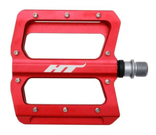 Pedales Bici Mtb Ht An01 Pedal Aluminium Color Rojo