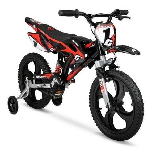 Bicicleta Para Niño 16 Hyper Speed Bike Negra Roja Xtr P