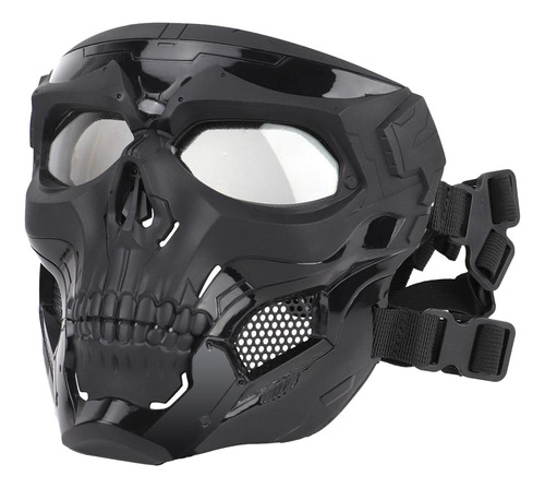 Táctica Mascarillas Paintball Protección Cs Máscara Negro