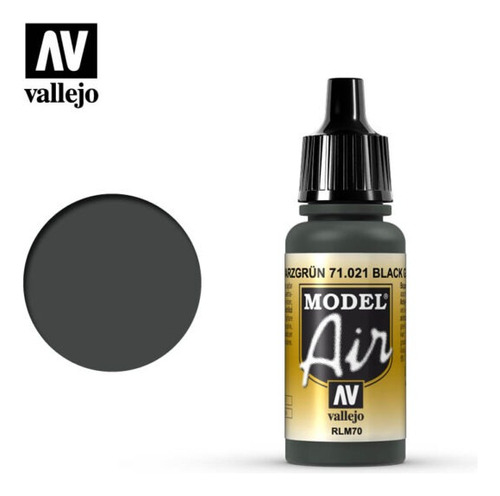 Vallejo Cod.71021 Acrilico Model Air  Rlm70 Black Green