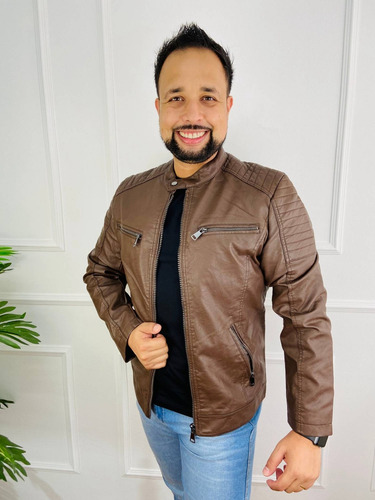 Imagem 2 de 7 de Jaqueta Couro Plus Size Masculina - Excelente Qualidade