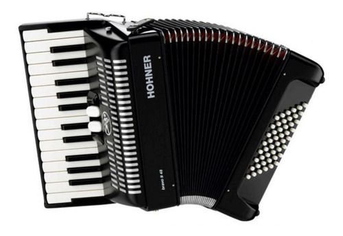 Ftm Acordeon A Piano Hohner Bravo Iii 80 Bajos Negro